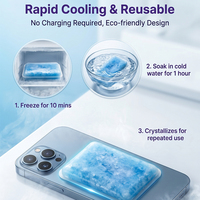 Paquete de hielo refrigerante PCM Bingfan personalizado para teléfono móvil, parche de enfriamiento para recuperación automática del teléfono, protege el teléfono, con certificación CE.