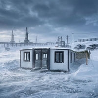 Maison conteneur pliable en acier à isolation thermique pour les hébergements des camps miniers et des champs pétrolifères