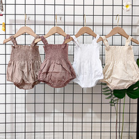 Body 100% coton pour bébé, vêtements d'été pour enfant en bas âge, sans manches, élastique, avec bandeau