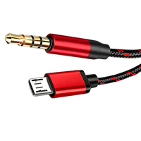 Câble audio stéréo pour voiture tressé en nylon plaqué or 3,5 mm mâle 4 pôles, vente directe usine, pour carte son, streaming en direct et enregistrement
