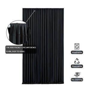 Özel boyut siyah Spandex fon perde kumaşı ağır streç Draping sahne doğum günü partileri için ayrılabilir yeni varış - Product Image 3