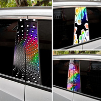 2 autocollants universels en vinyle imperméable pour montant B de voiture, décorations personnalisées pour vitres extérieures