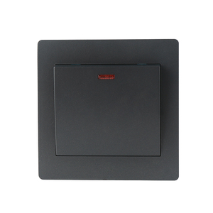 Enchufe de interruptor de luz de pared eléctrico de una/dos/tres vías para hotel de Casa diseño moderno bien conocido estándar del Reino Unido Color negro - Product Image 5