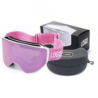 Masque de ski personnalisé avec logo, UV400, polarisé, anti-buée, pour homme et femme, lunettes de sécurité de haute qualité pour les sports d'hiver