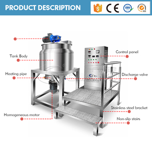 Équipement de production cosmétique Gy Homogénéisateur Vasline Mélangeur Équipement de fabrication de lotion Machine de fabrication de crème pour le corps - Product Image 3
