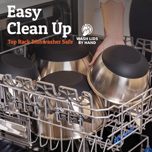 Nhà bếp Baking salad trộn bát đặt 16/20/24/26/28cm lớn thép không gỉ với Silicone dưới đánh bóng kỹ thuật - Product Image 6