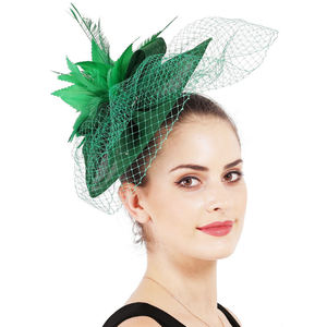 EBay-accesorios para el cabello de cuero rosa, cubierta de malla misteriosa, tocado, sombrero de boda, estilo europeo y americano - Product Image 3