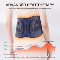 Ceinture de massage EVS EMS pour la taille, ceinture de soutien abdominale TENS avec 16 niveaux d'intensité pour le sport et la récupération, produit de massage