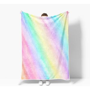 ผ้าห่มเดินทาง DeeCabin สไตล์โมเดิร์น เนื้อผ้านุ่มพิเศษ หนานุ่ม สบายตา ลายพิมพ์นามธรรม สีสันสดใส ขนาด 50x60 ซม. สำหรับสาวๆ สีพาสเทล - Product Image 2