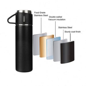 Thermos en acier inoxydable de haute qualité 500 ml 750 ml, gobelet à café, bouteille d'eau, ensemble cadeau - Product Image 3