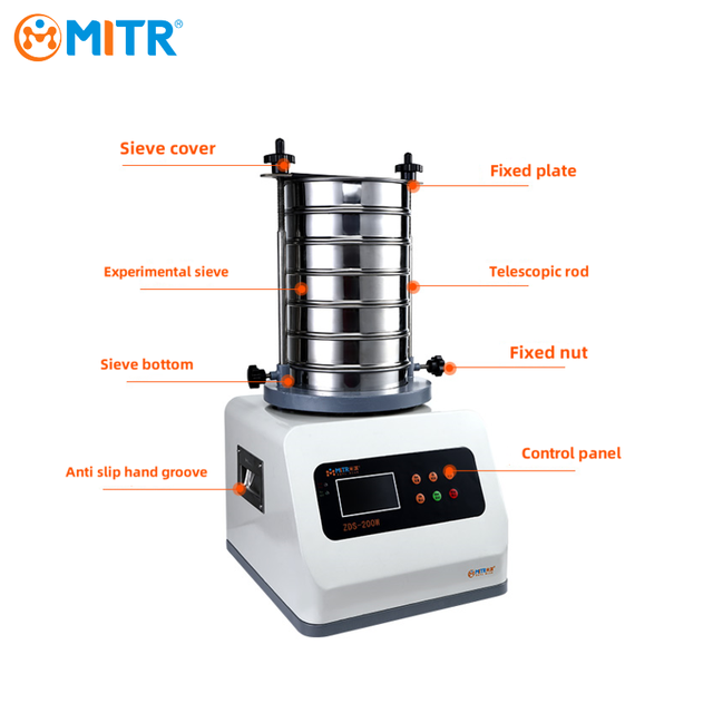 MITR Particle Size Analyzer Lab Stainless Steel Nylon Sieve Shaker Instrument for Powder Sample