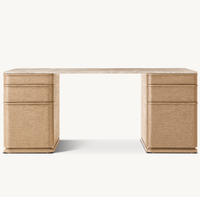 Bureau en marbre de luxe personnalisé Mobilier de maison Bureau en bois de chêne