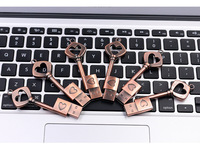 Unidad Flash Usb con Forma de Llave de Metal Retro, Disco U para Regalo de Boda, 2GB, 4GB, Memoria de Almacenamiento, Nuevos Productos, Venta Al por Mayor, 256GB, 64GB