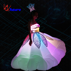 Vestido LED Luminoso de Color Mágico para Mujer, Falda Inflable Personalizada, <span class=keywords><strong>Disfraz</strong></span> para Festival, Fiesta, Desfile, Actuación en Escenario - Product Image 3