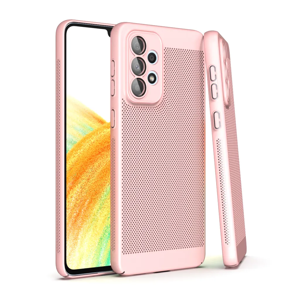 Zomer Hot Warmte Dissipatie Koeling Honing Mesh Net Ultra Slanke Pc Case Cover Mobiele Telefoon Hoesjes Tas Voor Samsung Galaxy A33 5G Oem