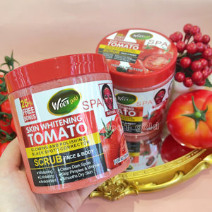 Exfoliante blanqueador de tomate al por mayor para rostro y cuerpo, antiacné, exfoliante, iluminador, SPA, sal marina, <span class=keywords><strong>corrector</strong></span> de piel. - Product Image 2