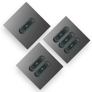 Interruptor de pared táctil tipo británico, toma de corriente de pared, 86, 1 entrada, 1 vía/<span class=keywords><strong>2</strong></span> vía, 16A - Product Image 2