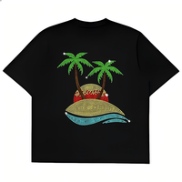Transfert thermique personnalisé avec strass pour T-shirts, design estival pour les vacances