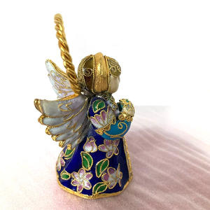 Personalizado de alta calidad de Metal Navidad Jingle Bells Color árbol de Navidad campana colgante Vintage esmalte Ángel Navidad campana - Product Image 4