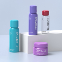 Flacon pompe vide en plastique PET rechargeable de 50 ml à 300 ml pour soins de la peau, shampoing, cosmétiques, lotion, avec pulvérisateur à fine brume et impression sérigraphique