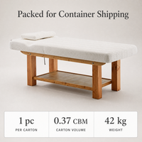 Table de massage en bois pour salon de beauté professionnel, SPA, avec dossier réglable