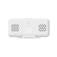 Jam dinding elektronik LED/meja, Alarm Mini Digital dengan kalender minggu Snooze Alarm ganda, cermin, pengisian daya USB, desain Modern kamar tidur