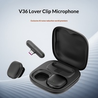 Nouveau microphone cravate sans fil à condensateur avec réduction de bruit IA, fixation magnétique omnidirectionnelle pour Android Type-C Live