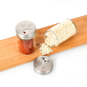 Condimenti riutilizzabili bottiglia di sale e pepiera <span class=keywords><strong>villaggio</strong></span> 4oz vetro cucina barattoli di spezie con etichette - Product Image 6