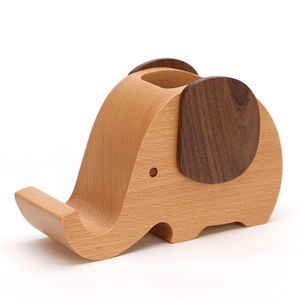 Hoye crafts Elephant kids wood toys portacellulare portapenne in legno carino per la decorazione dell'ufficio - Product Image 3