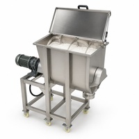 Mélangeur horizontal de poudre sèche personnalisable - Mélangeur en acier inoxydable - Convient aux épices, aux aliments pour animaux, aux céréales
