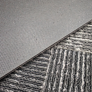 Modern Nylon Commercial Use Office Carpet Tiles Non-Woven Fabric Backing Striped Washable Grey Color Hotel Corridor - Product Image 3