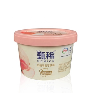 Popular en Oferta <span class=keywords><strong>2021</strong></span>: Envase de Papel para Alimentos con Logotipo Personalizado, Ecológico, de 6oz, 8oz, 12oz, para Gelato, con Tapa y Cuchara - Product Image 6
