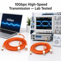 Cable Activo USB 3.2 Gen 2 Tipo A a USB C Macho de 5 Metros y 10 Gbps, Cable de Extensión de Datos de Larga Distancia Tipo A a C con Alimentación USB