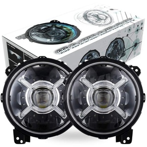 Sanvi Automotive Led Headlight Assembly LED Projector Lens Headlights Adjustable Auto Headlamps Fit for Jeep-wrangler-jl 9 Inch - Product Image 5