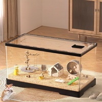 Cage à hamster transparente, maison pas chère, grande villa de luxe, fournitures pour ours dorés, nid complet, kit pour petit animal de compagnie