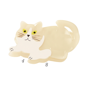 Pinza para el pelo de acrílico con diseño de gatito de 9 cm, para mujeres y niñas, uso diario. - Product Image 1