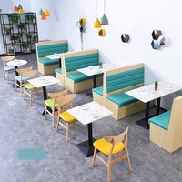 Ensemble table et chaises de salle à manger avec cadre en bois au design moderne, pour restaurant, cantine, meubles neufs