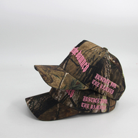 Casquettes de baseball ajustables en tissu d'été camouflage jungle personnalisées, broderie 3D camouflage Realtree