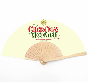 Christmas Decoration Fashionable Portable and Foldable Handmade Hand-held Bamboo Fan - Product Image 1