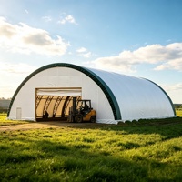Carpa de Almacenamiento Comercial de Doble Estructura, Carpa Tipo Domo para Almacén, Estructura de Tela, Salón Arqueado Redondo