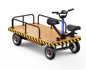 Chariot de transport électrique à quatre roues, chariot à plateau électrique, chariot à main, véhicule de transport, camion à plateau à quatre roues - Product Image 1