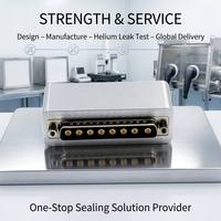 Conectores herméticos sellados con epoxi al vacío de contacto coaxial de 1.5GHz, tipo D-Frame DSUB 8W8, de diseño mixto