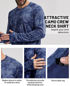 Vêtements <span class=keywords><strong>de</strong></span> protection solaire en gros pour hommes, t-shirts <span class=keywords><strong>de</strong></span> pêche à manches longues UPF 50+, anti-UV, séchage rapide, respirants, pour sports <span class=keywords><strong>de</strong></span> plein air - Product Image 6