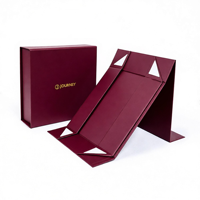 Caja de Regalo Magnética Plegable Personalizada con Logotipo Estampado en Oro para Marca