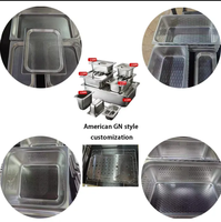 Table des tailles pour chauffe-aliments Ss Standard Bain Marie Pot 1/1 casseroles commerciales en acier inoxydable Gn équipement de cuisine casserole