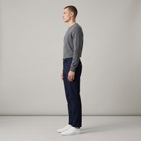 Pantalon Chino Homme Confortable à Taille Mi-Haute, Coupe Droite, Plissé à l'Avant, Fermeture Éclair, Cinq Poches, Léger et Décontracté