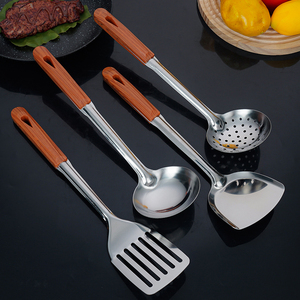 GEMEI nuovo prodotto spatola scolapasta cucchiaio mestolo grano di legno in acciaio inox utensili da cucina per la <span class=keywords><strong>casa</strong></span> <span class=keywords><strong>e</strong></span> la cucina utensile - Product Image 2