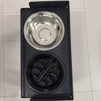 Gamelle transfrontalière pliable et réglable en hauteur pour animaux de compagnie, anti-éclaboussures, étanche, avec fonction de protection du cou et d'alimentation lente