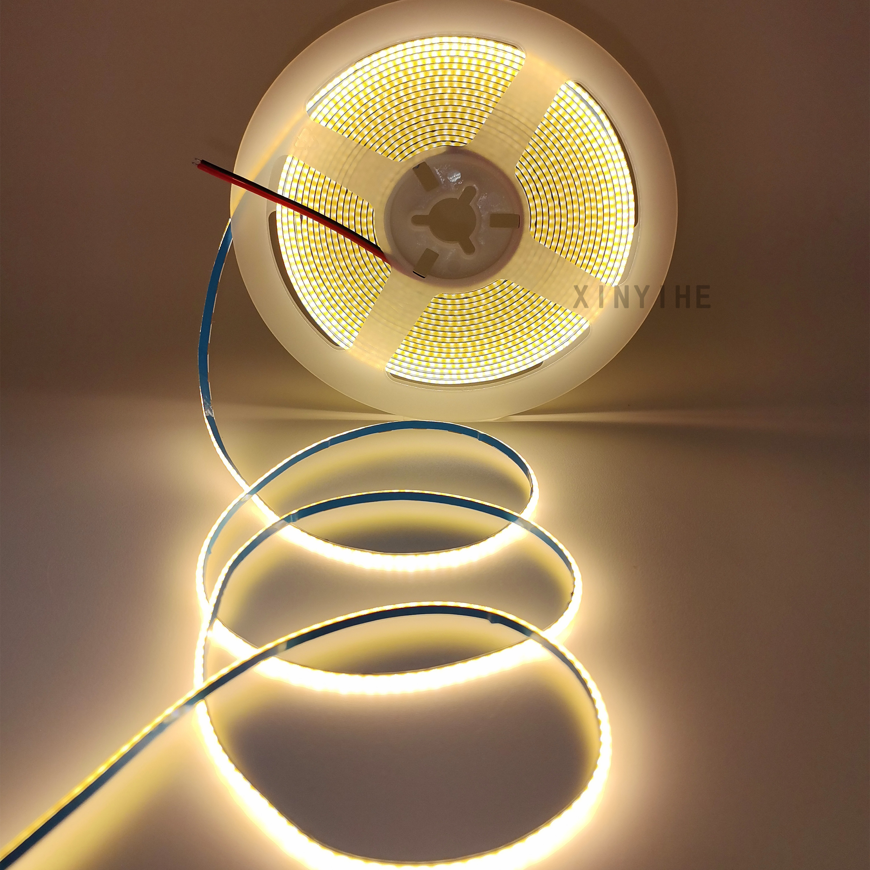 5V Flexible Cob Led Strip Lights 3mm Ultra-narrow USB Connector Landscape Lighting 400LEDs/M 3000K