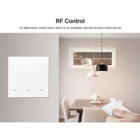 Wifi Capacitif EWELINK Interrupteur 1gang 2gang 3gang Aucun Fil Neutre Requis Interrupteurs Muraux